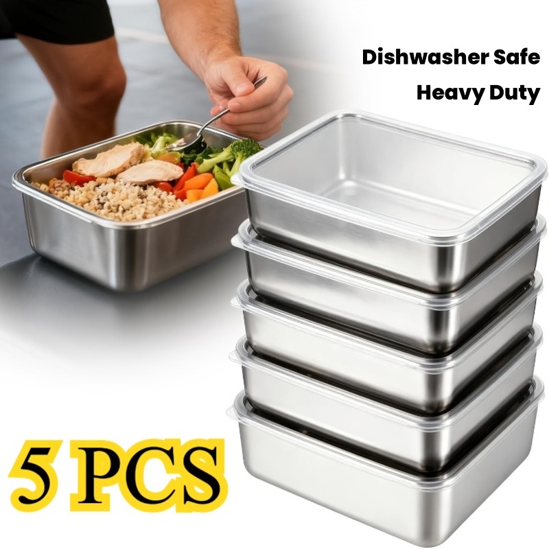 Camping Cooking Organizer - Set di 5 Contenitori per Alimenti