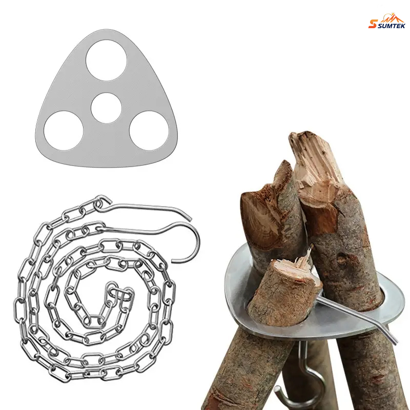 Camping Hiking Cooking - Catena regolabile per treppiede da campeggio