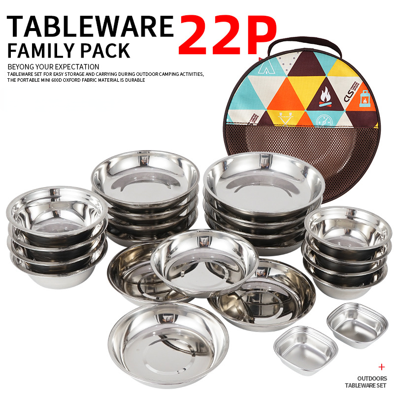 Camping Cooking Dining Set - Set di piatti da pranzo portatili