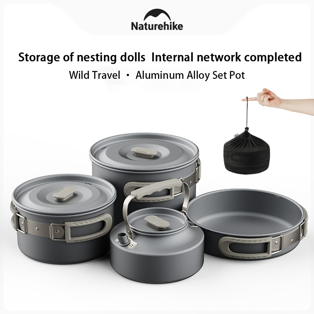 Camping Hiking Cooking - Naturehike Set di pentole da esterno,