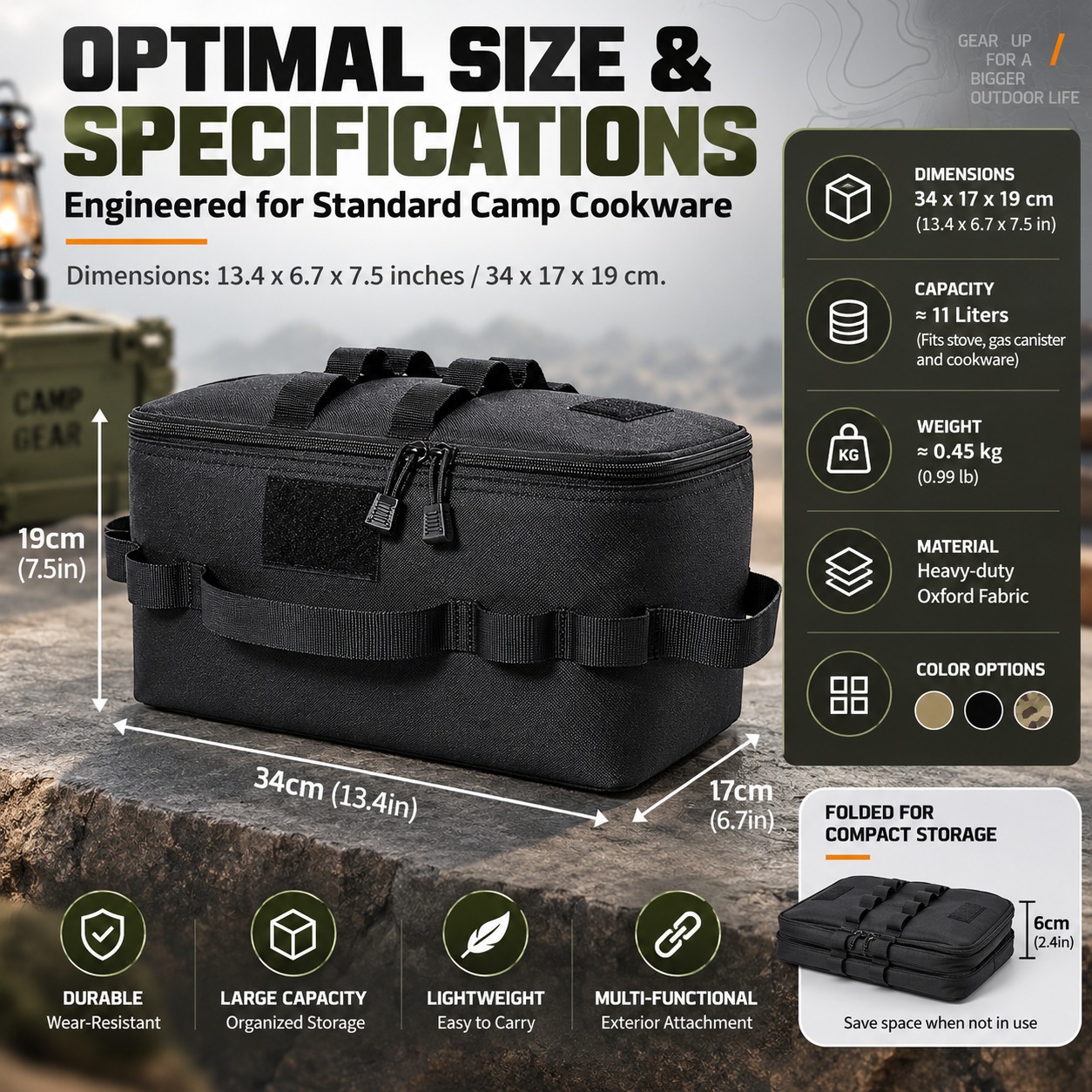 Borsa multifunzionale tattica  - Camping Cooking Organizer recensione e prezzo